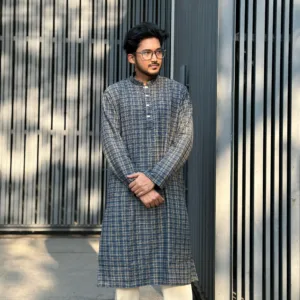 Amazing check Cheese Premium Cotton Panjabi