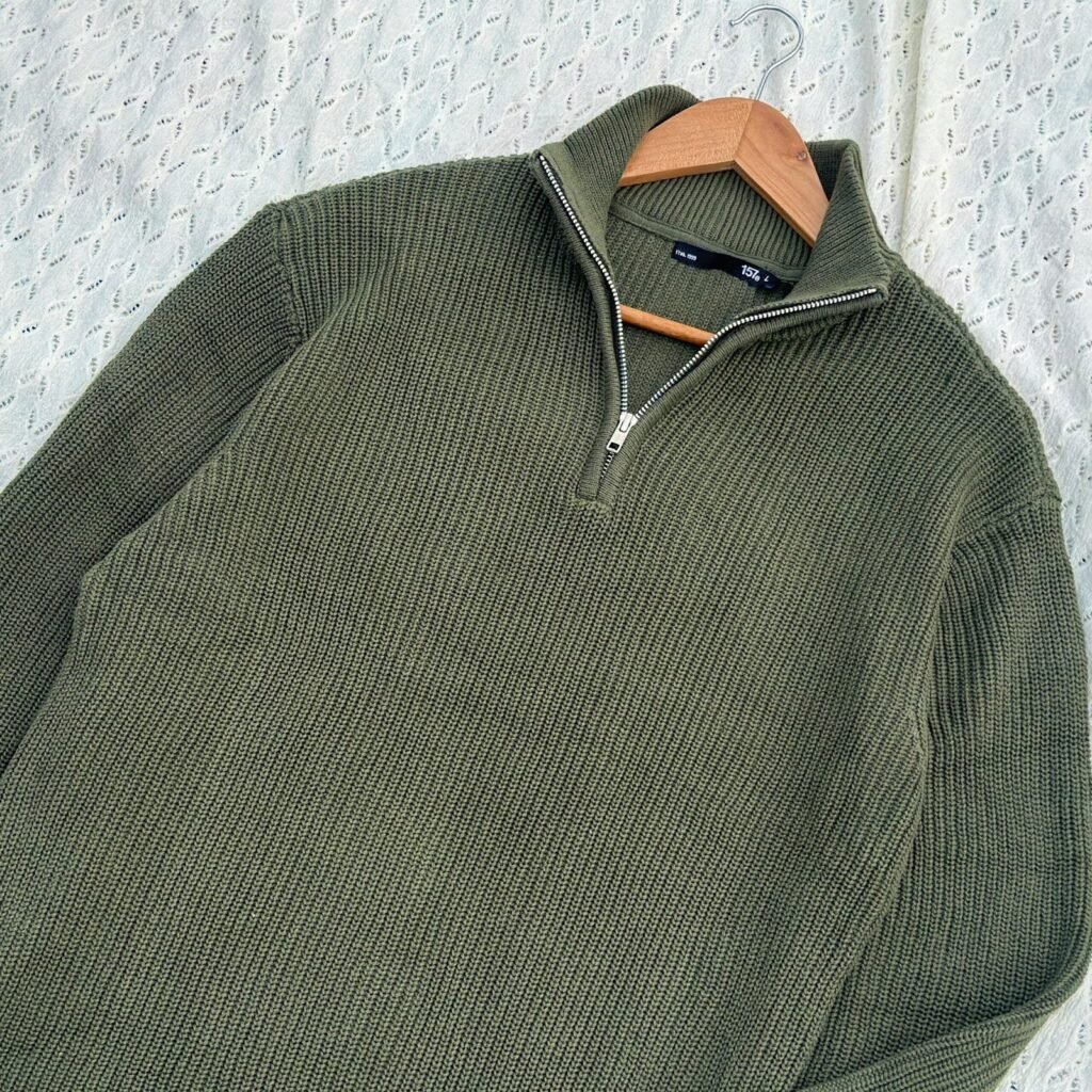 Olive Half zipper sweater